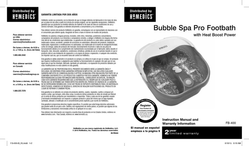 HoMedics FB-400 Instruction Manual