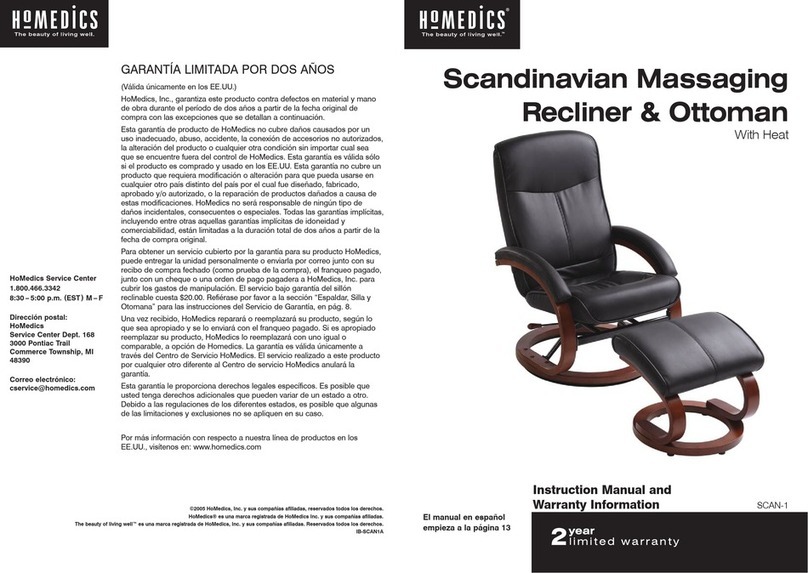 HoMedics SCAN-1 Instruction manual and  warranty information