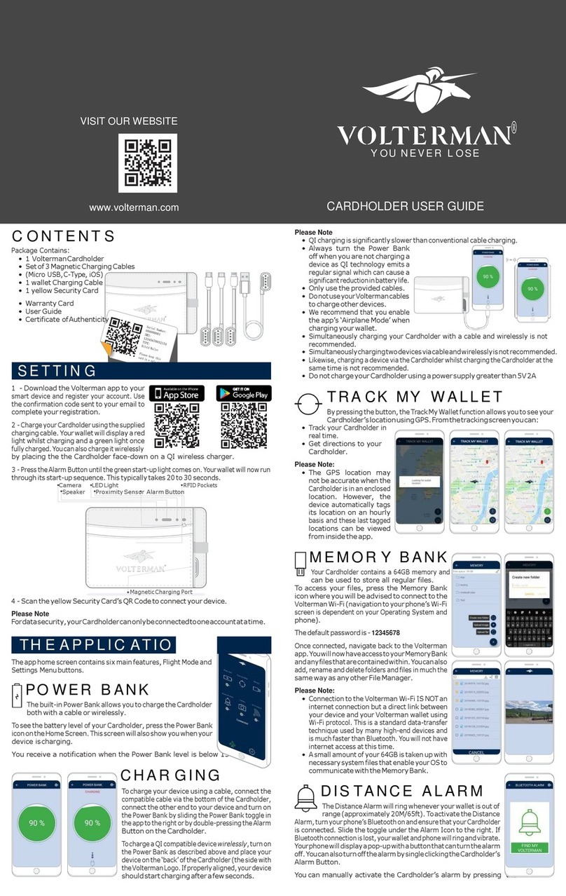 VOLTERMAN CARDHOLDER user guide