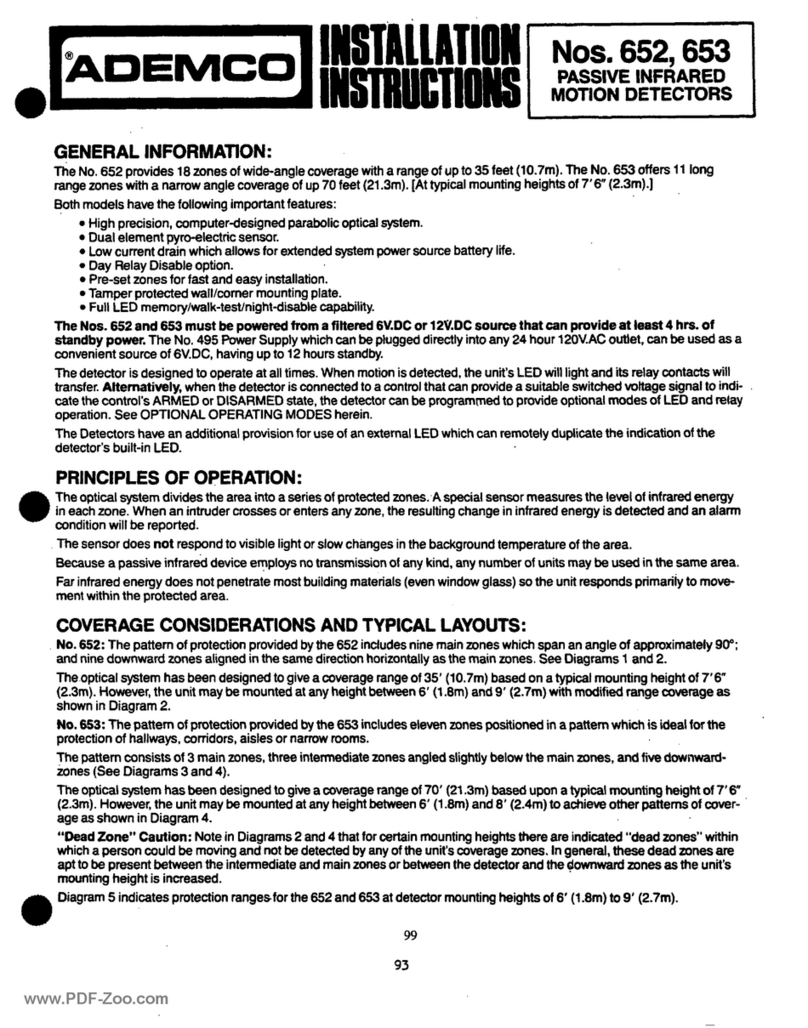 ADEMCO 652 installation instructions