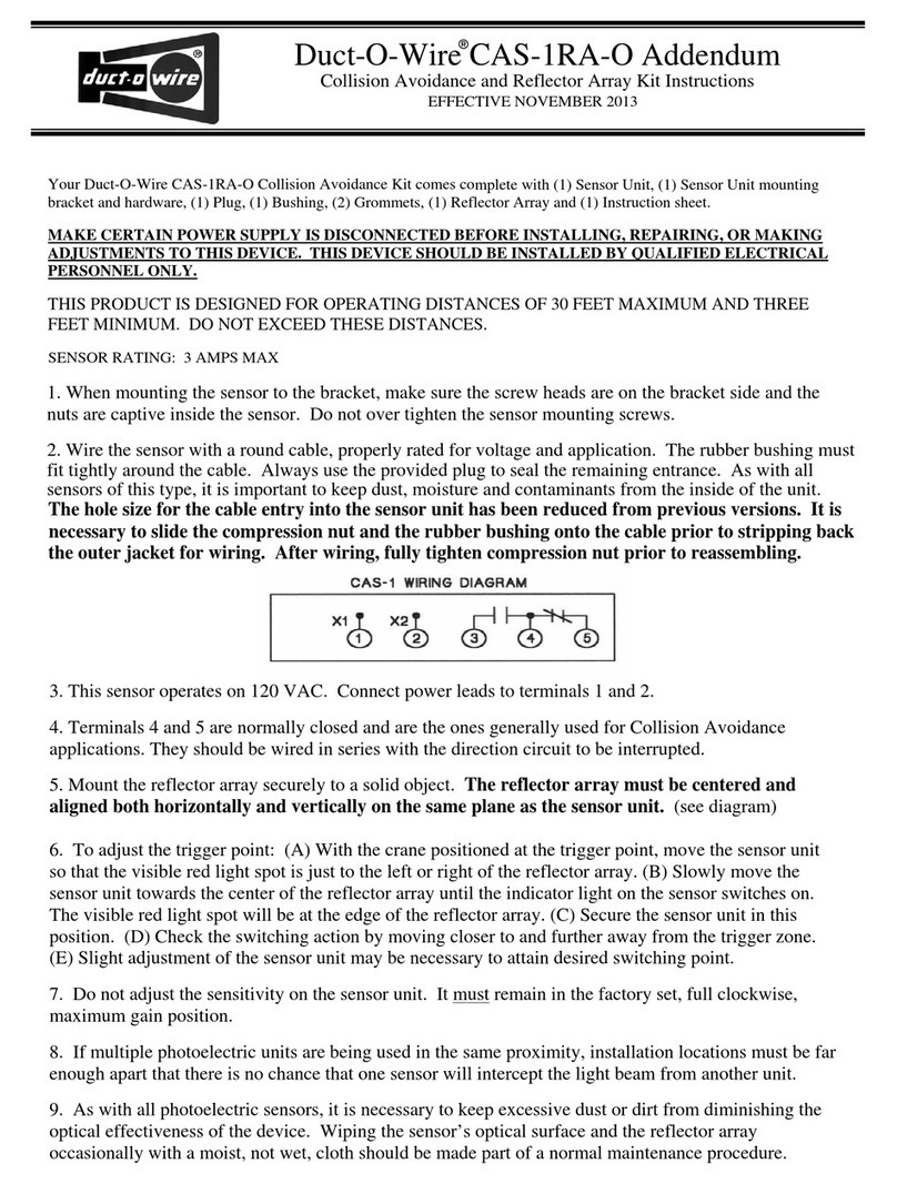 Duct-O-Wire CAS-1RA-O Addendum