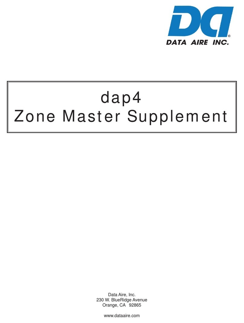 Data Aire dap4 touch Supplement manual