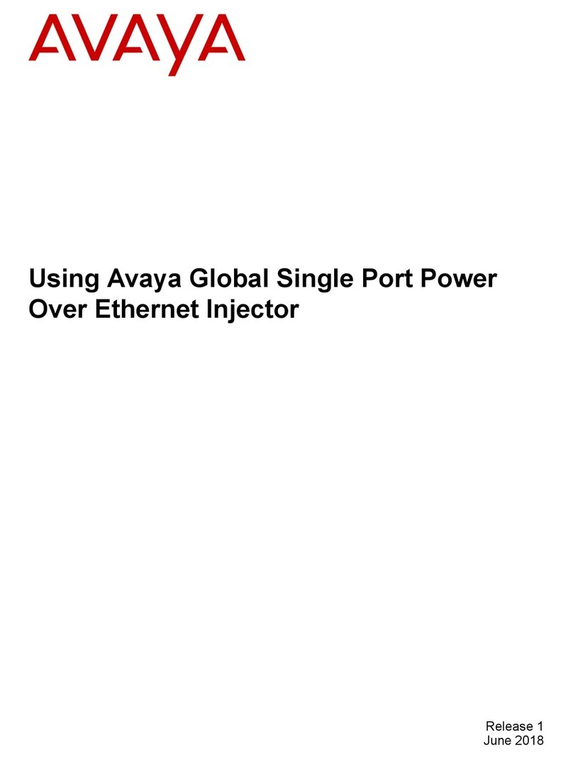 Avaya Global Single Port Power over Ethernet Injector... manual