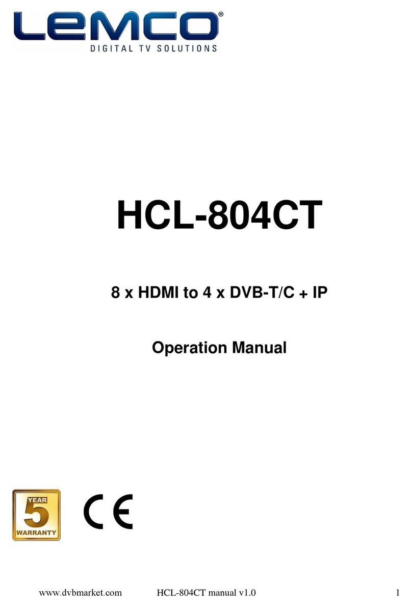 Lemco HCL-804CT Operation manual