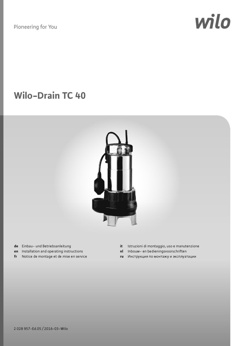 Wilo Drain TC 40 Installation and operating instructions