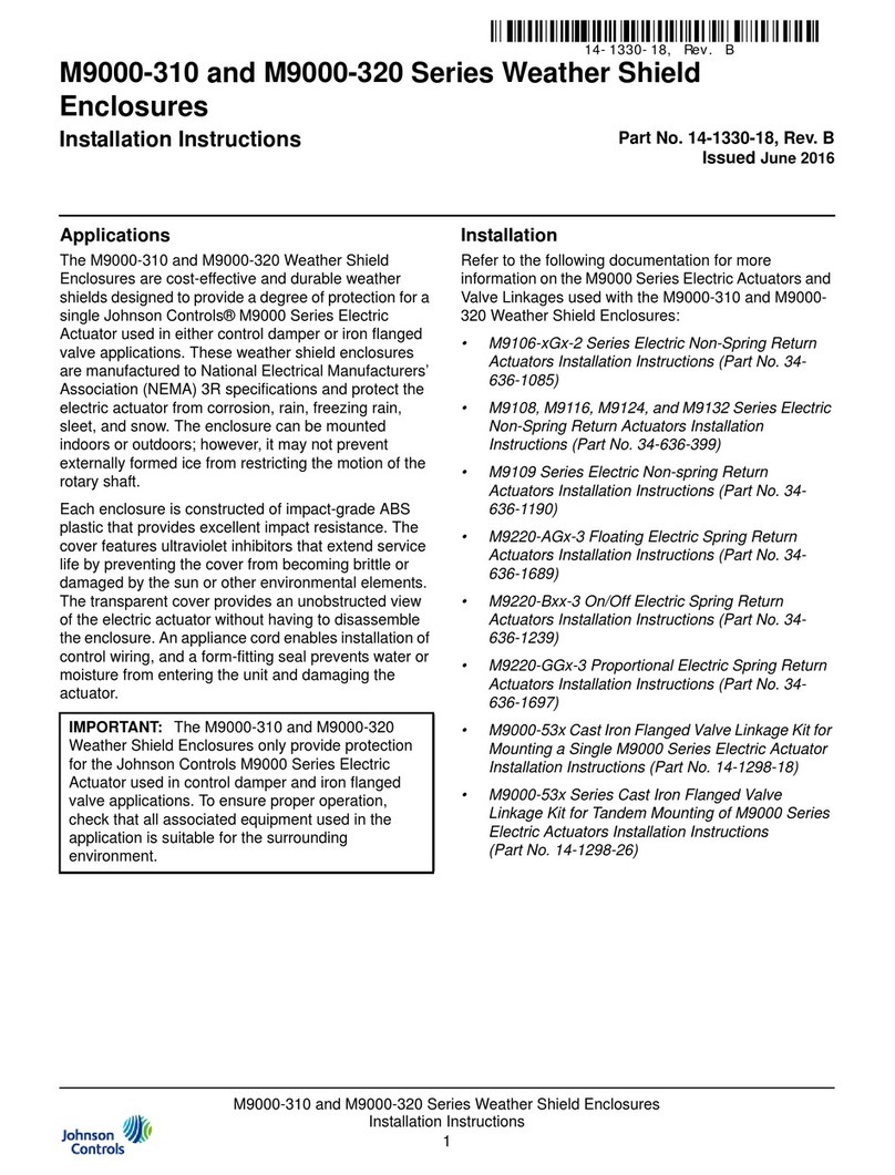 Johnson Controls M9000-320 Series User manual