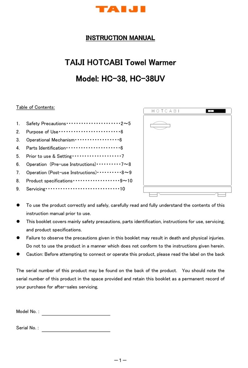 Taiji HOTCABI HC-38 instruction manual