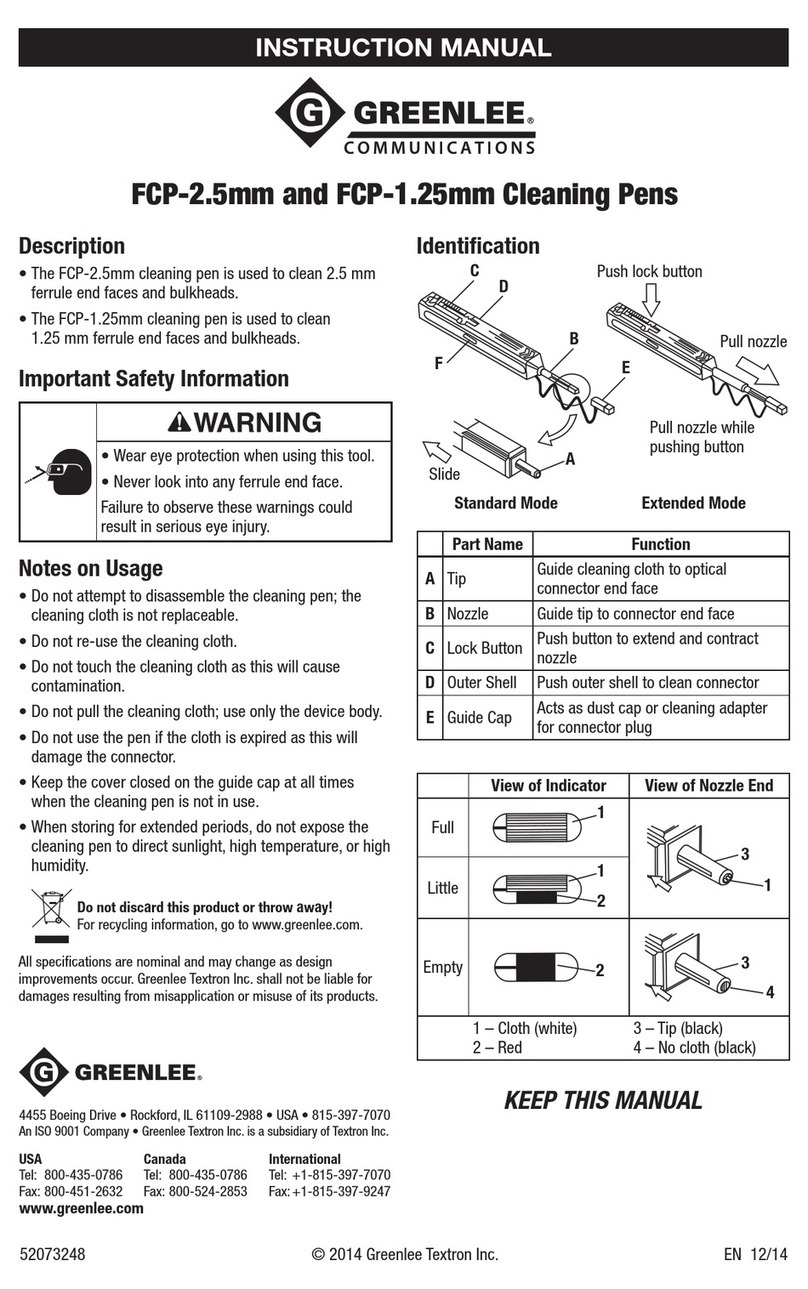 Greenlee FCP-2.5mm User manual