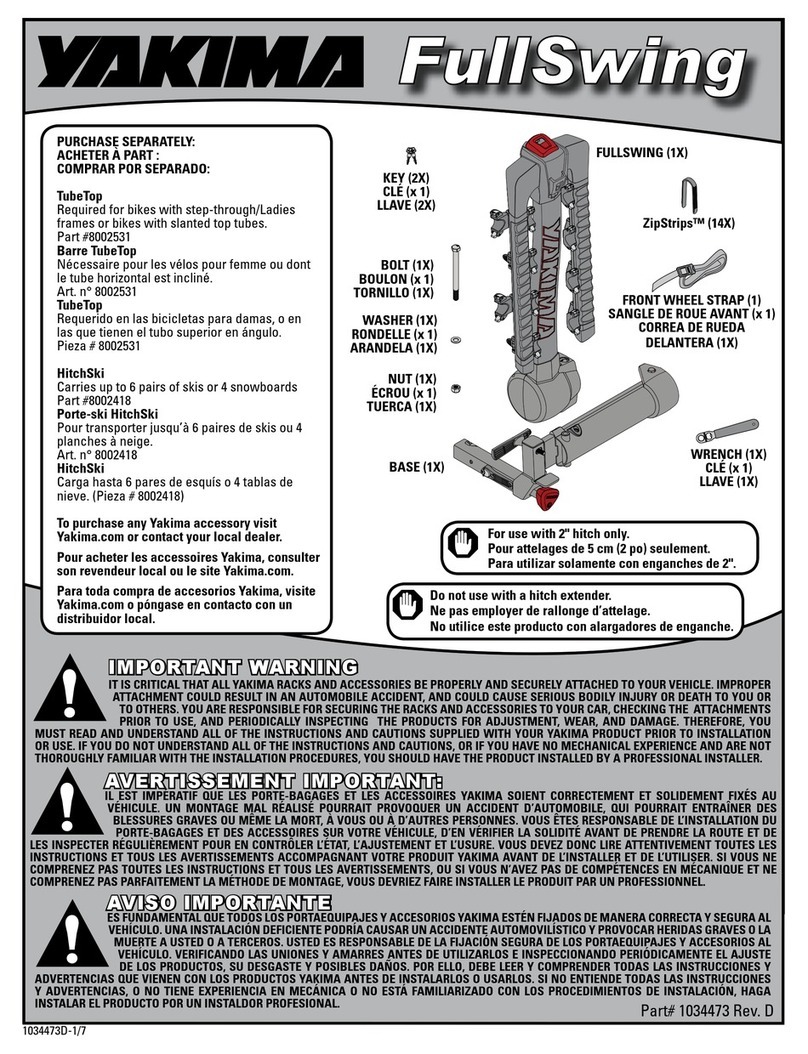 Yakima FullSwing quick start guide