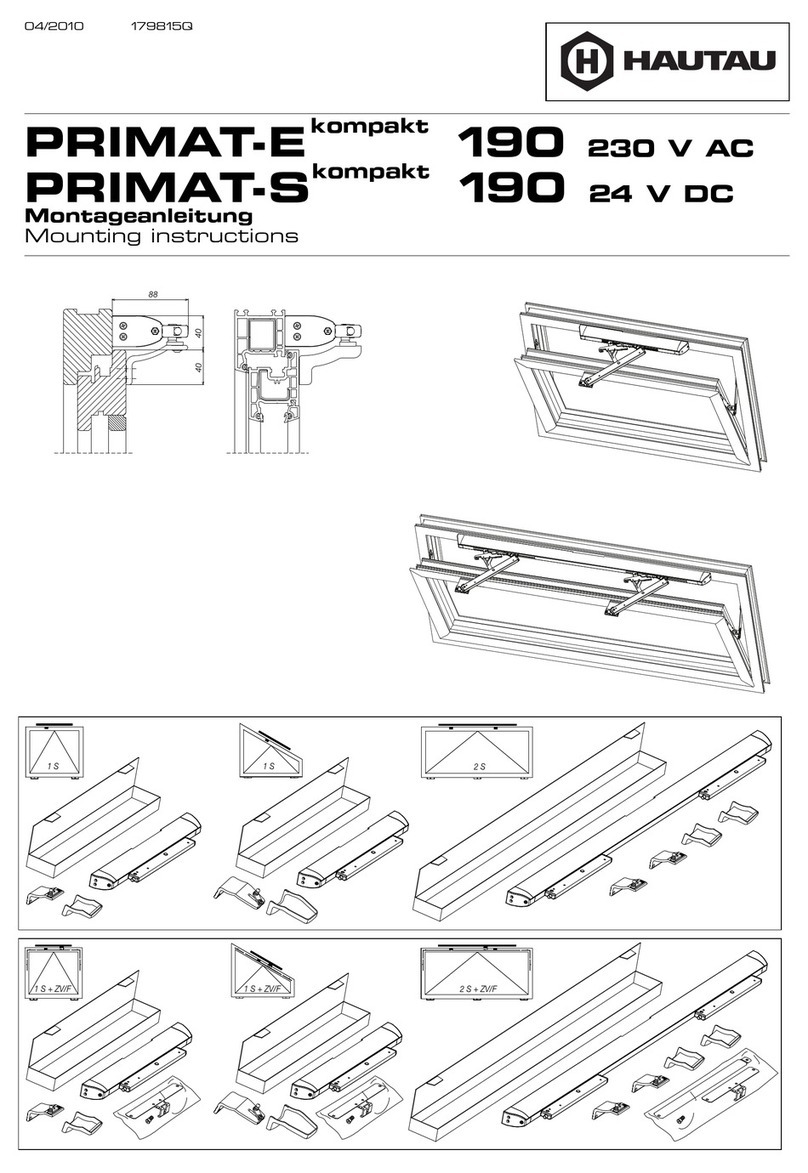 HAUTAU PRIMAT-E Kompakt 190 Mounting instructions HAUTAU PRIMAT-E Kompakt 190 Mounting instructions