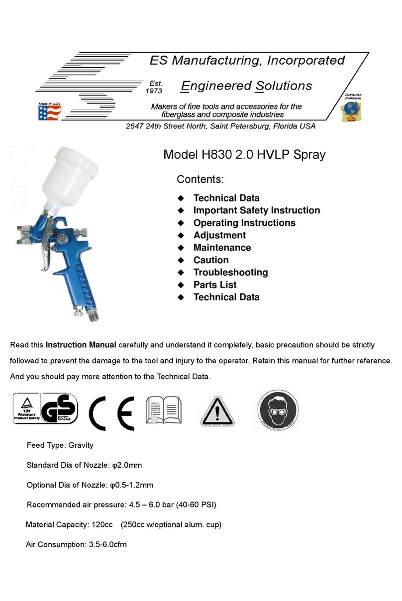ES manufacturing H830 2.0 HVLP Spray instruction manual