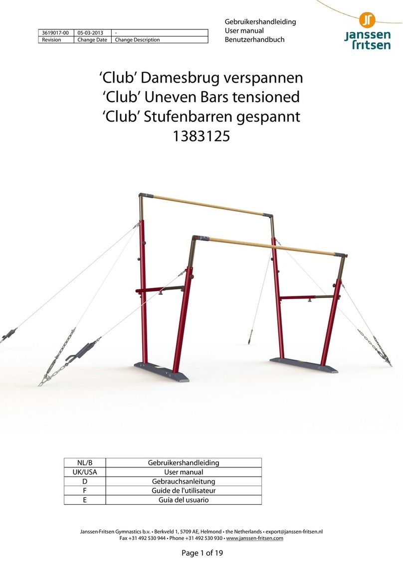 Janssen Fritsen Club Uneven Bars tensioned User manual