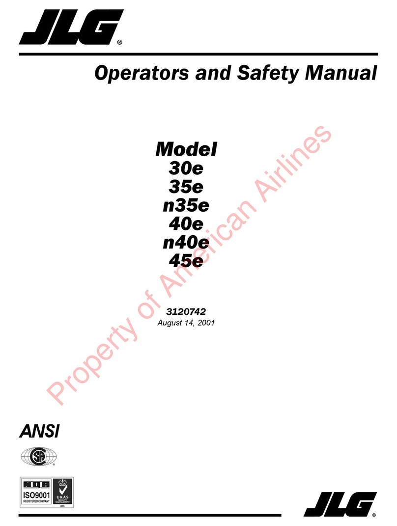 JLG 30e Operator's and safety manual