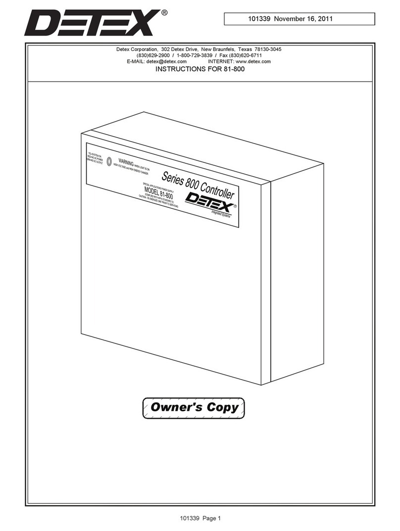 Detex 800 Series instructions