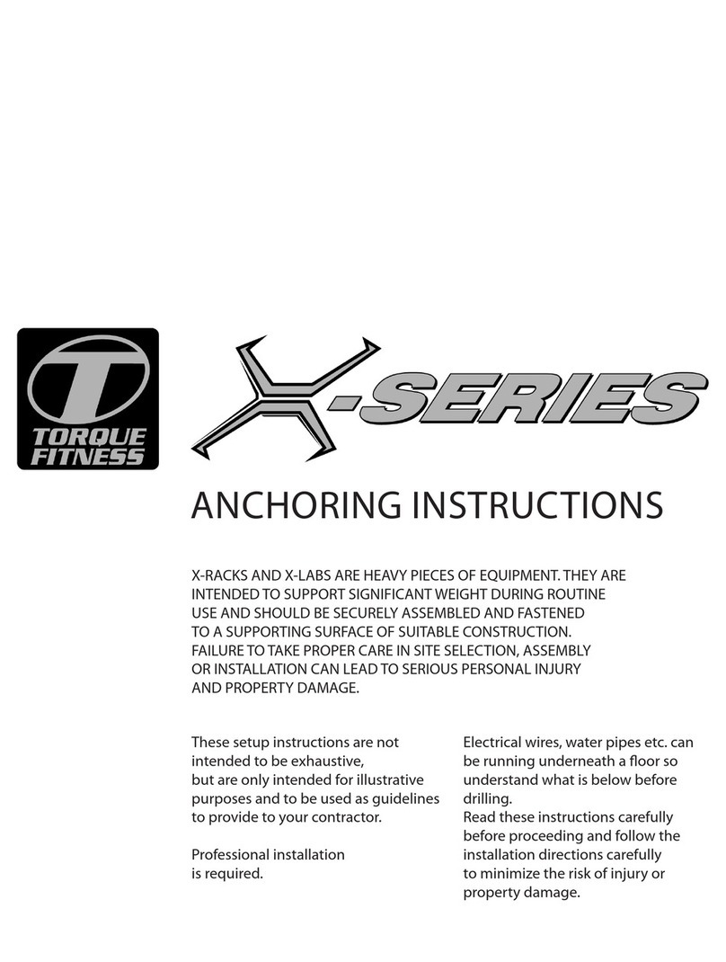 Torque Fitness X-Series Anchoring instructions