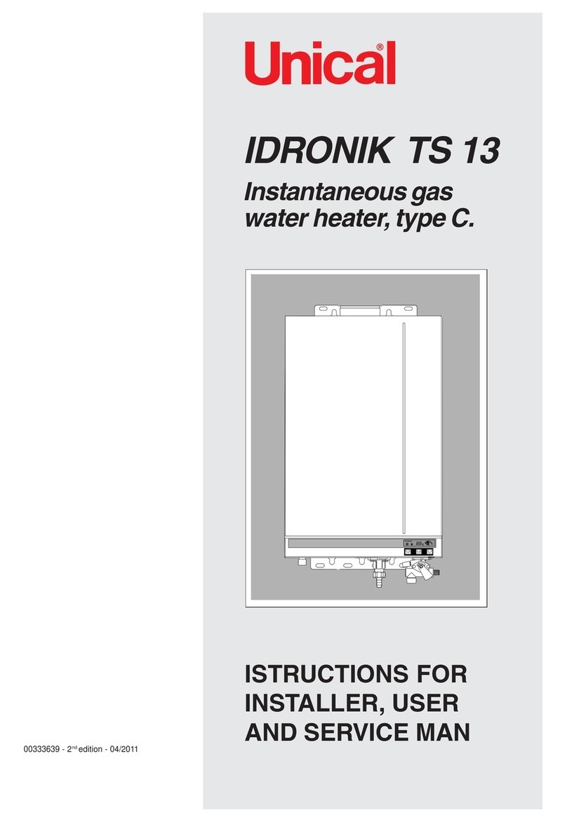 Unical IDRONIK TS 13 ISTRUCTIONS FOR INSTALLER, USER AND SERVICE MAN