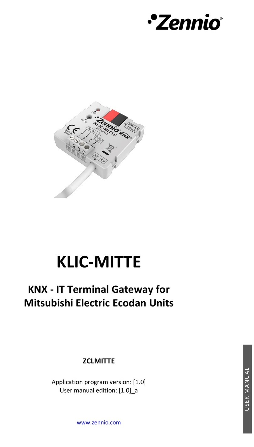 Zennio KLIC-MITTE User manual Zennio KLIC-MITTE User manual