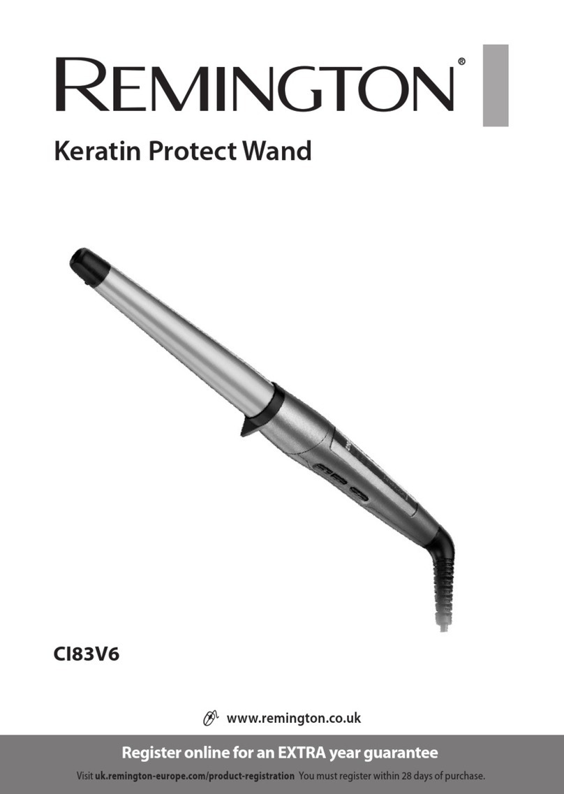 Remington Keratin Protect Wand CI83V6 quick start guide