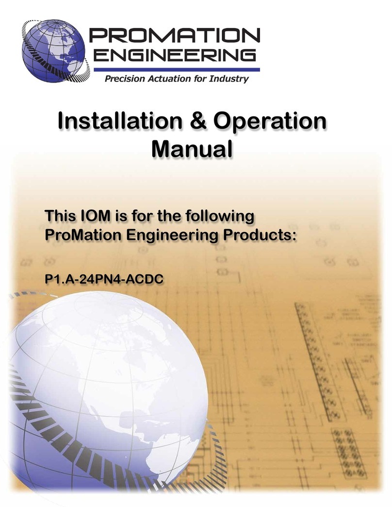 Promation Engineering P1.A Series Installation & operation manual Promation Engineering P1.A Series Installation & operation manual