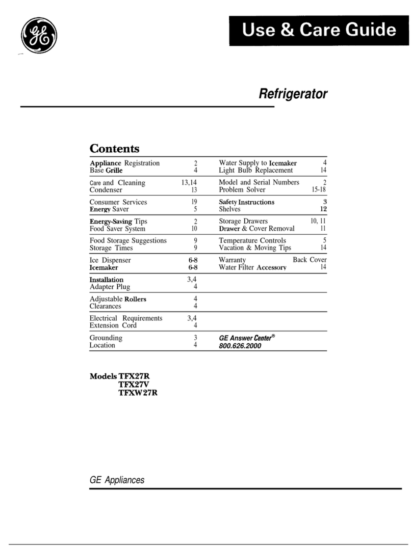 GE TFX27R User manual