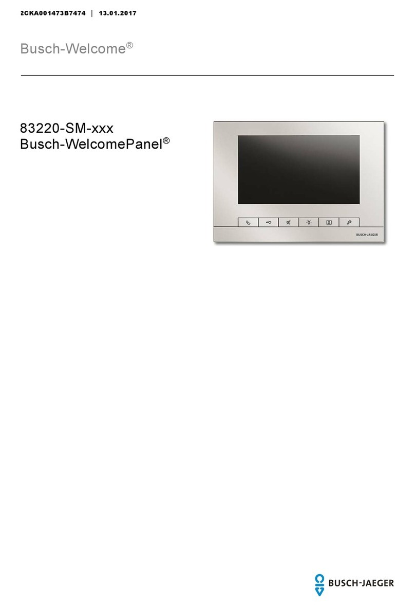 Busch-Jaeger Busch-WelcomeTouch 83220-SM Series User manual