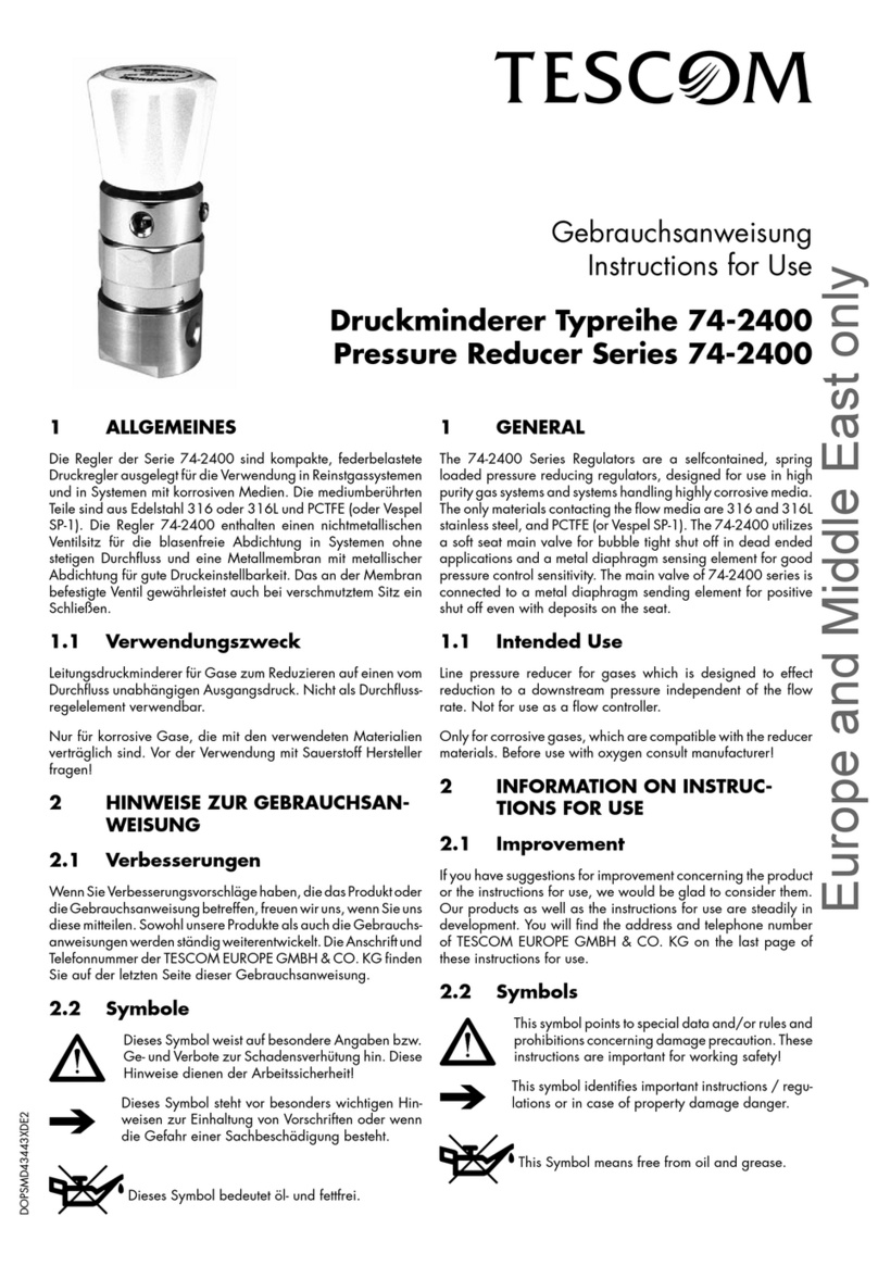 Tescom 74-2400 Series User manual