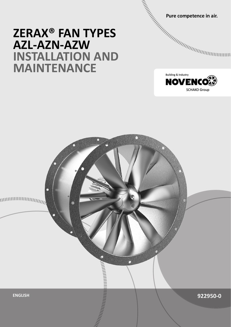 Schako NOVENCO ZERAX AZL Series Installation and Maintenance