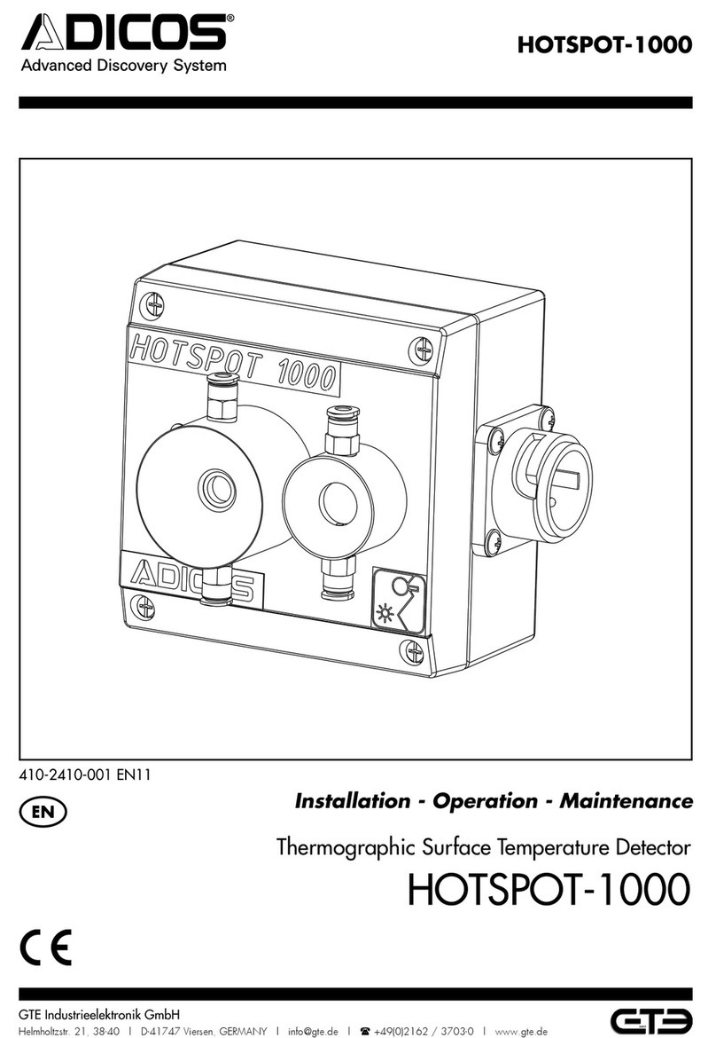 GTE ADICOS HOTSPOT-1000 Installation operation & maintenance
