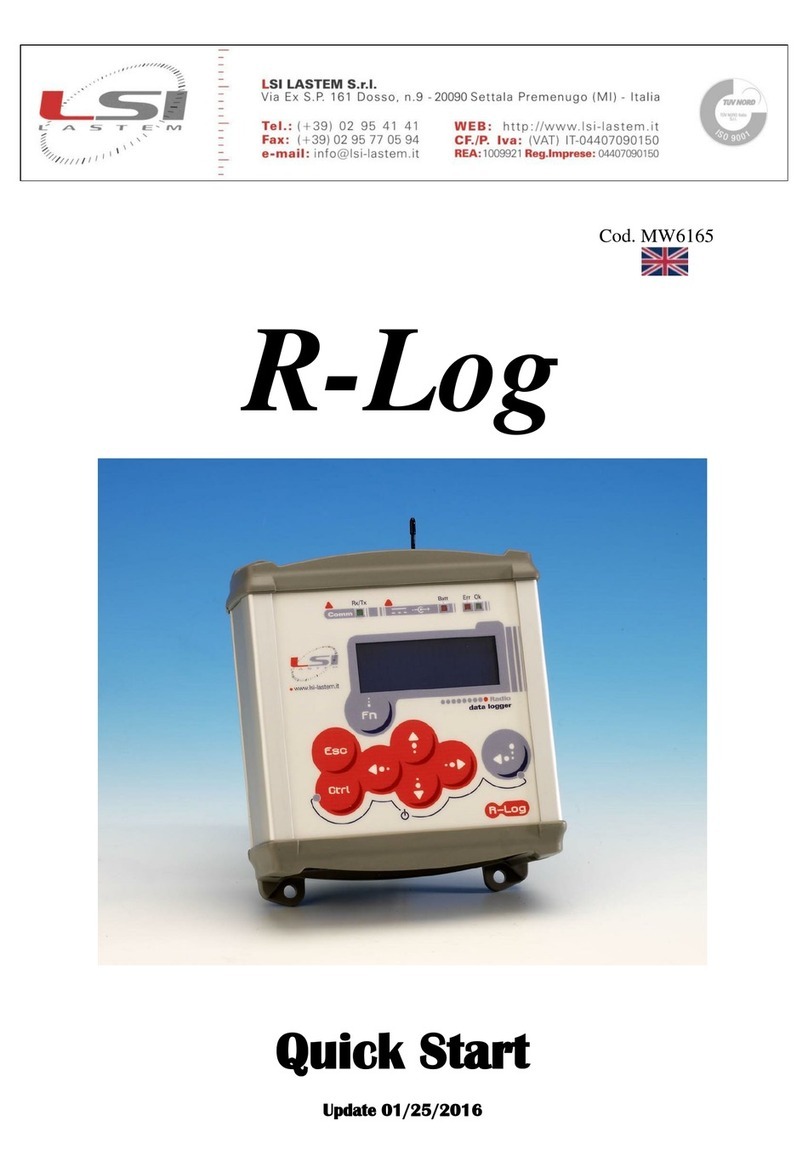 LSI LASTEM R-Log Series User manual