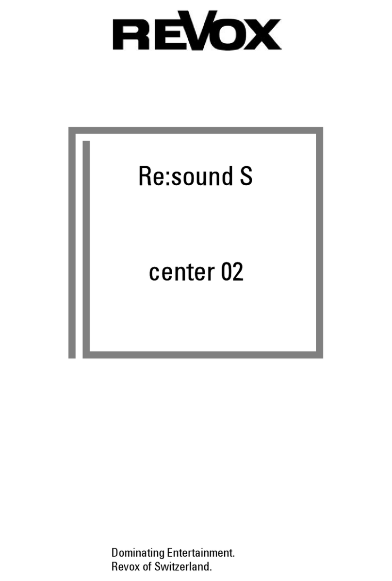 Revox Re:sound S center 02 User manual Revox Re:sound S center 02 User manual