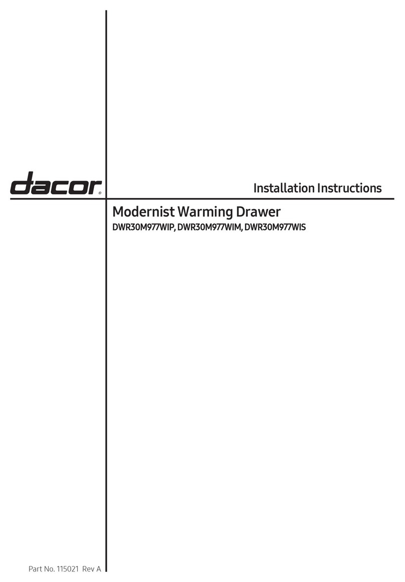 Dacor Modernist DWR30M977WIP User manual
