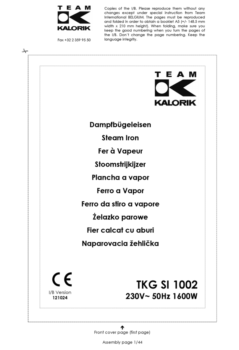 Team Kalorik TKG SI 1002 manual