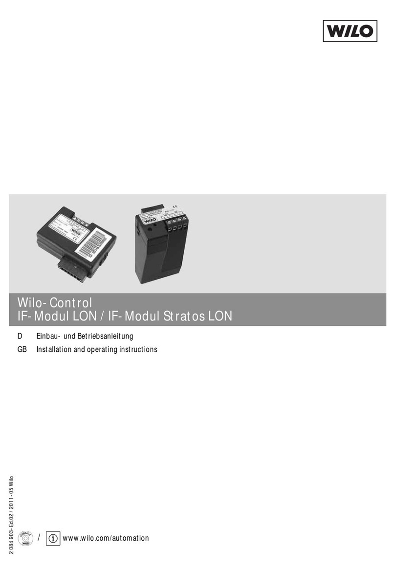 Wilo IF-module LON Installation and operating instructions Wilo IF-module LON Installation and operating instructions