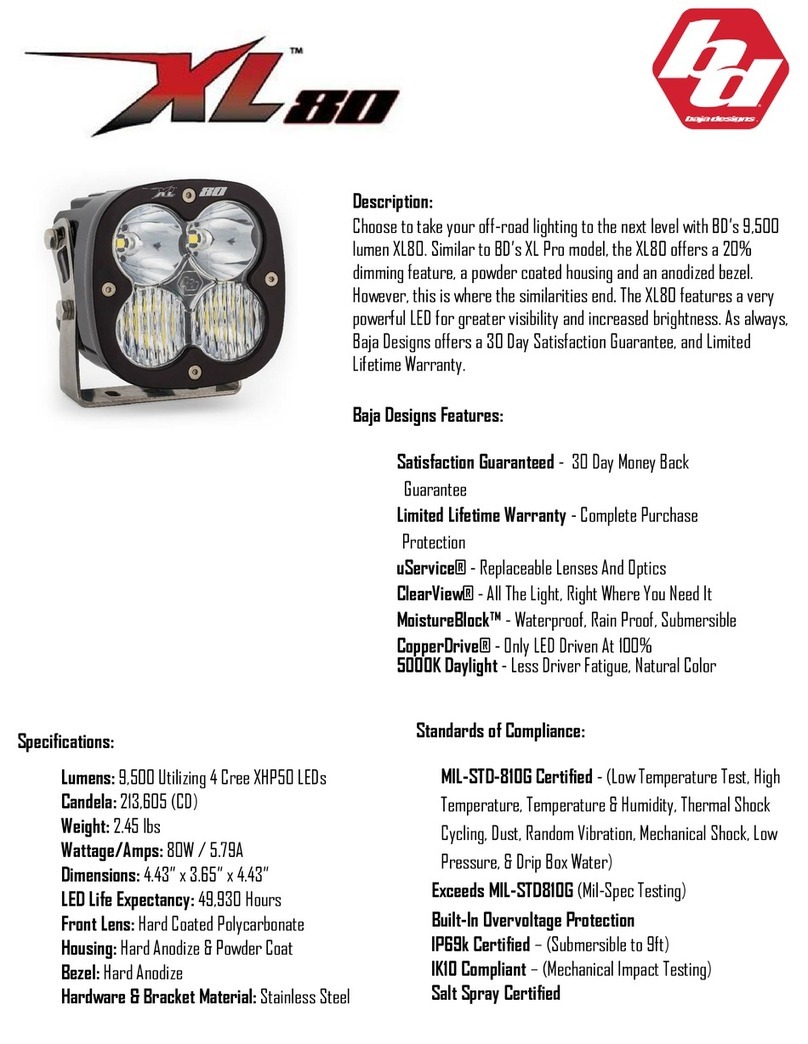Baja Design XL 80 quick start guide