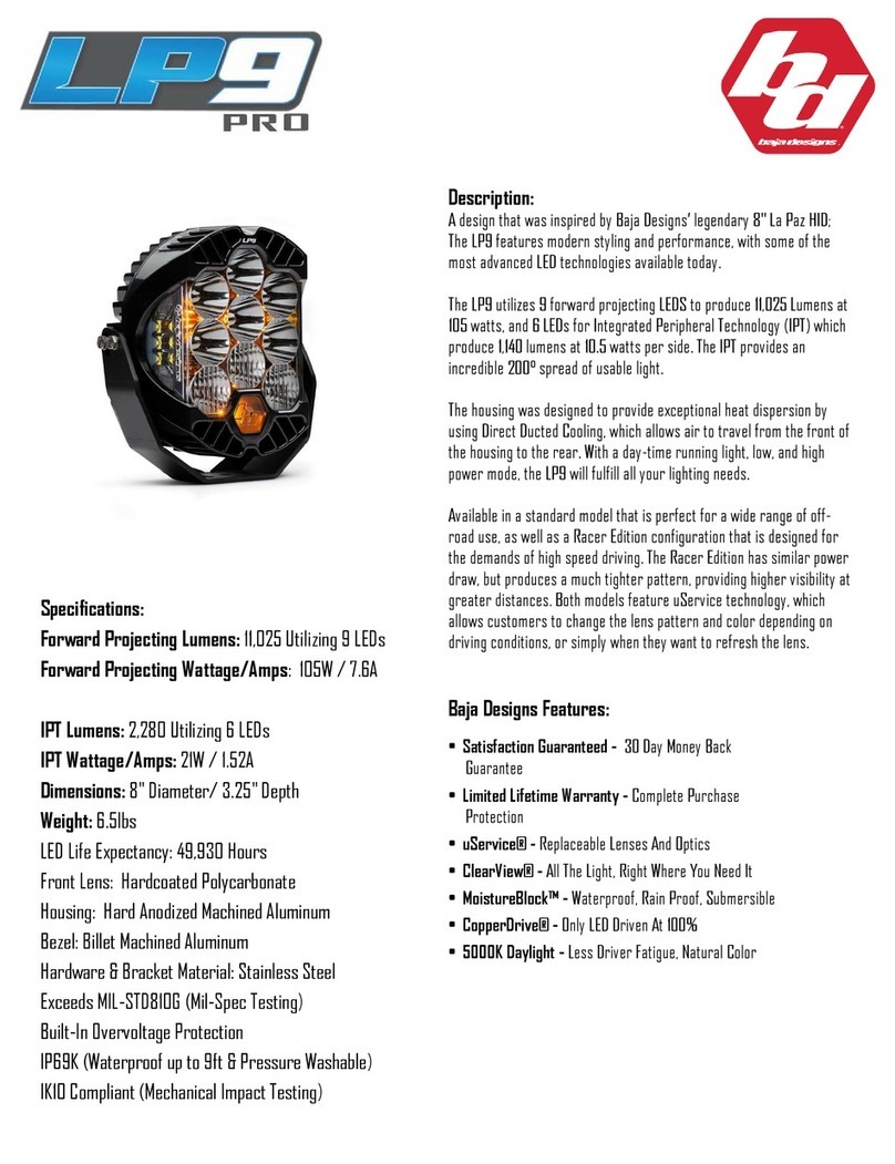 Baja Design LP9 PRO quick start guide