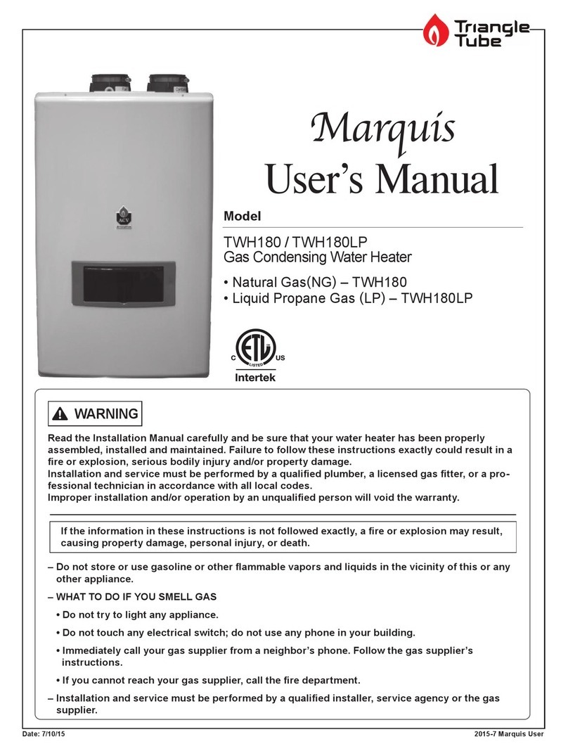 TriangleTube Marquis TWH180 user manual