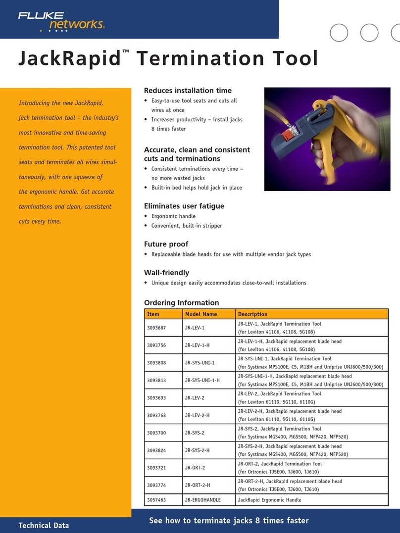 Fluke JackRapid Series Instruction manual