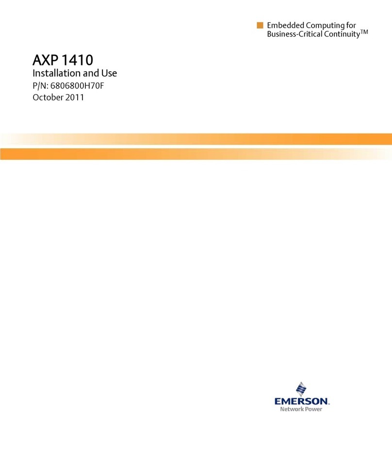Emerson AXP 1410 Installation and use
