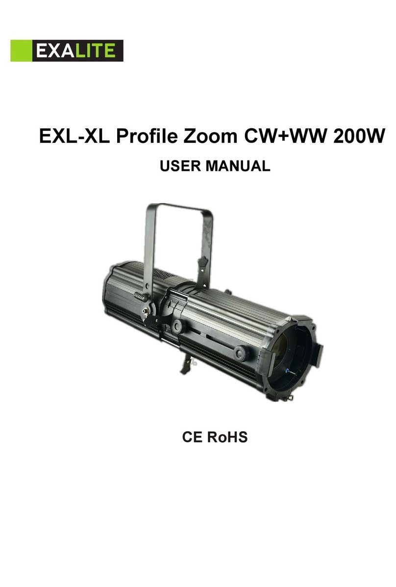 EXALite EXL-XL Profile Zoom CW+WW 200W user manual