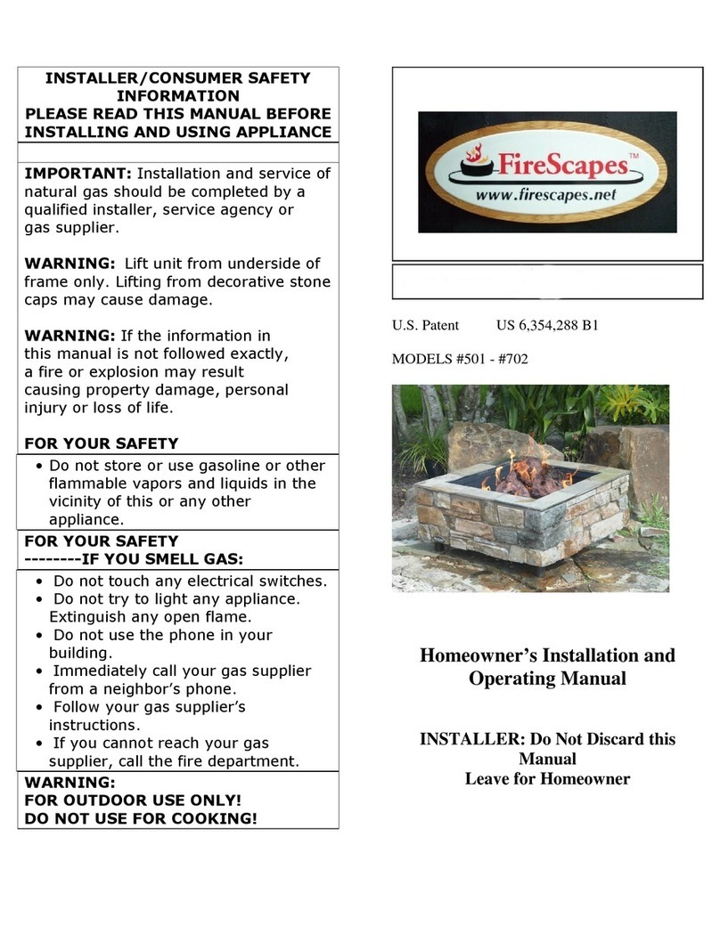 FireScapes 501 Homeowner's installation and operating manual