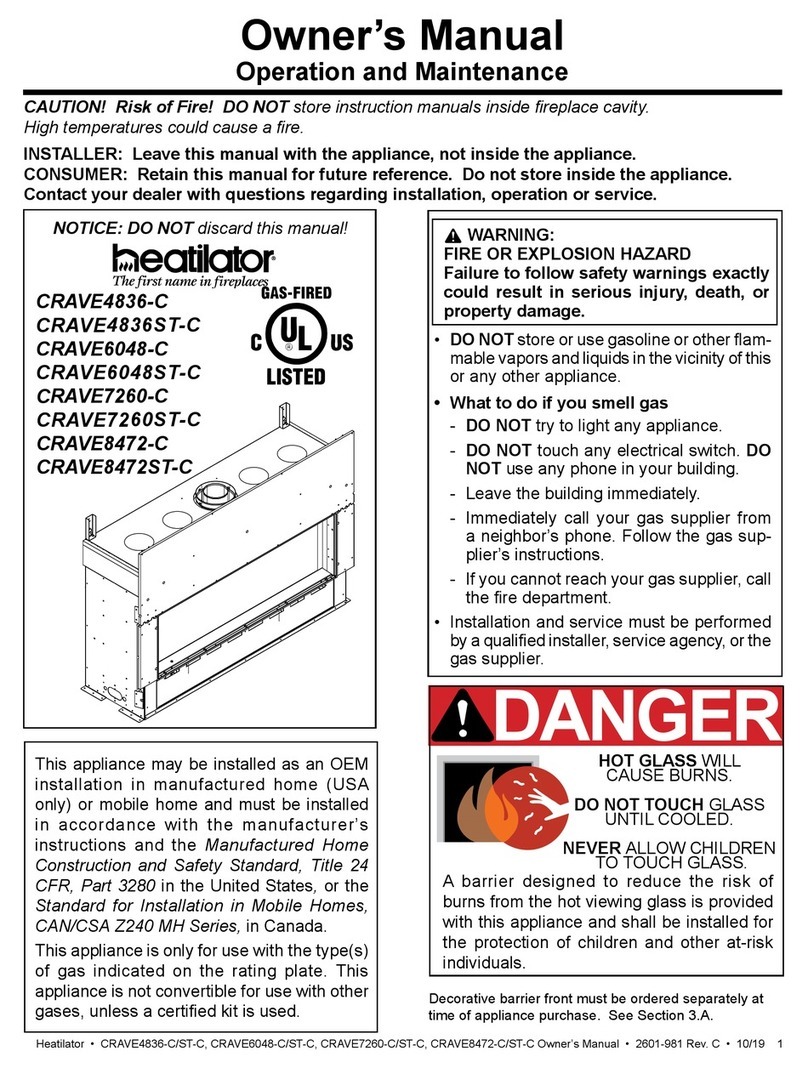 Heatilator CRAVE4836-C User manual