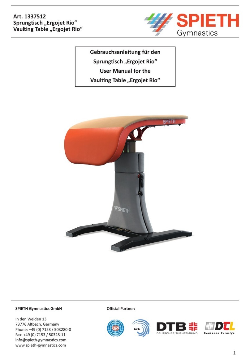 SPIETH Gymnastics Ergojet Rio user manual