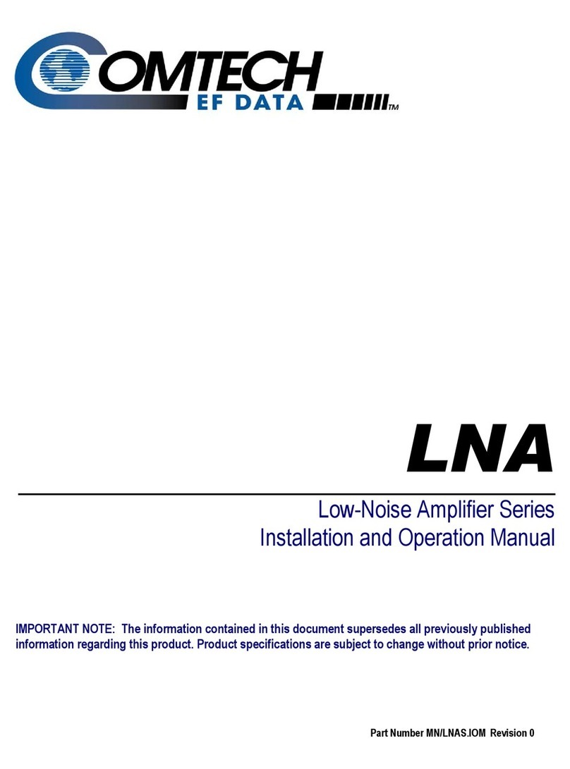 Comtech EF Data LNA Series Installation and operation manual