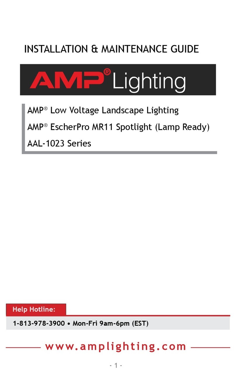 AMP Lighting EscherPro AAL-1023 Series Installation & maintenance guide AMP Lighting EscherPro AAL-1023 Series Installation & maintenance guide