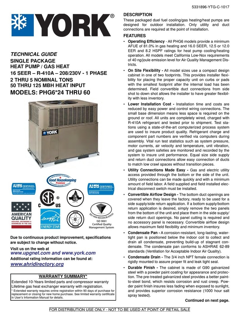 York PHG6A24 Technical guide