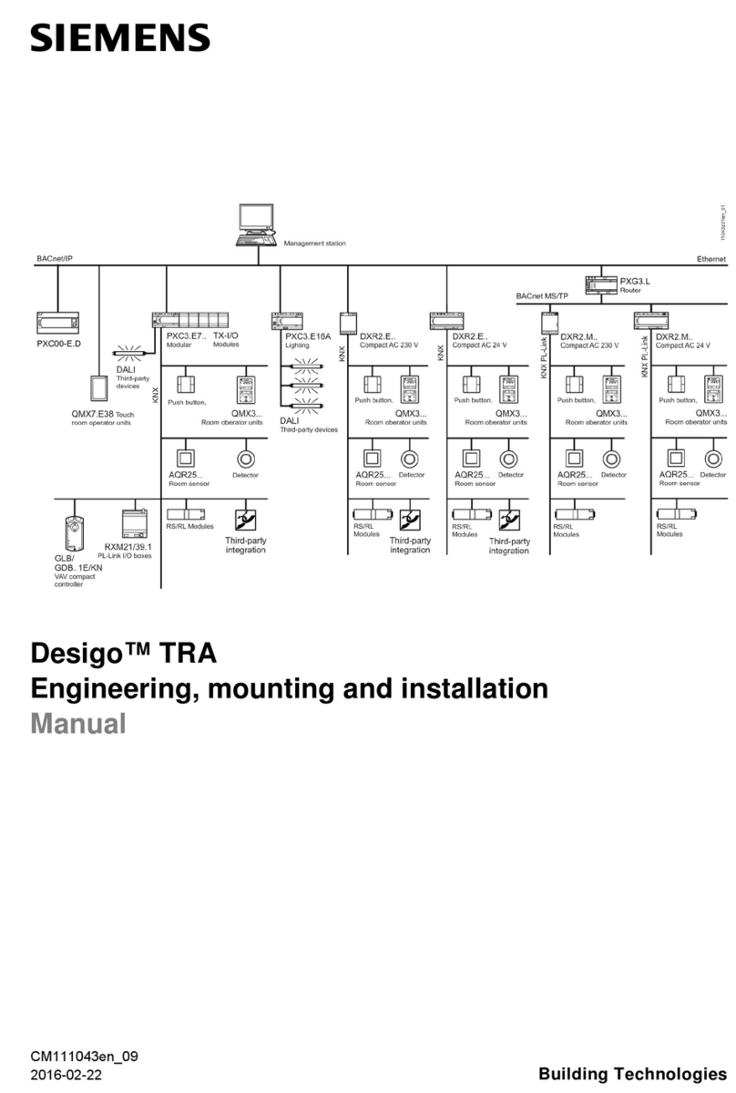Siemens Desigo TRA User manual