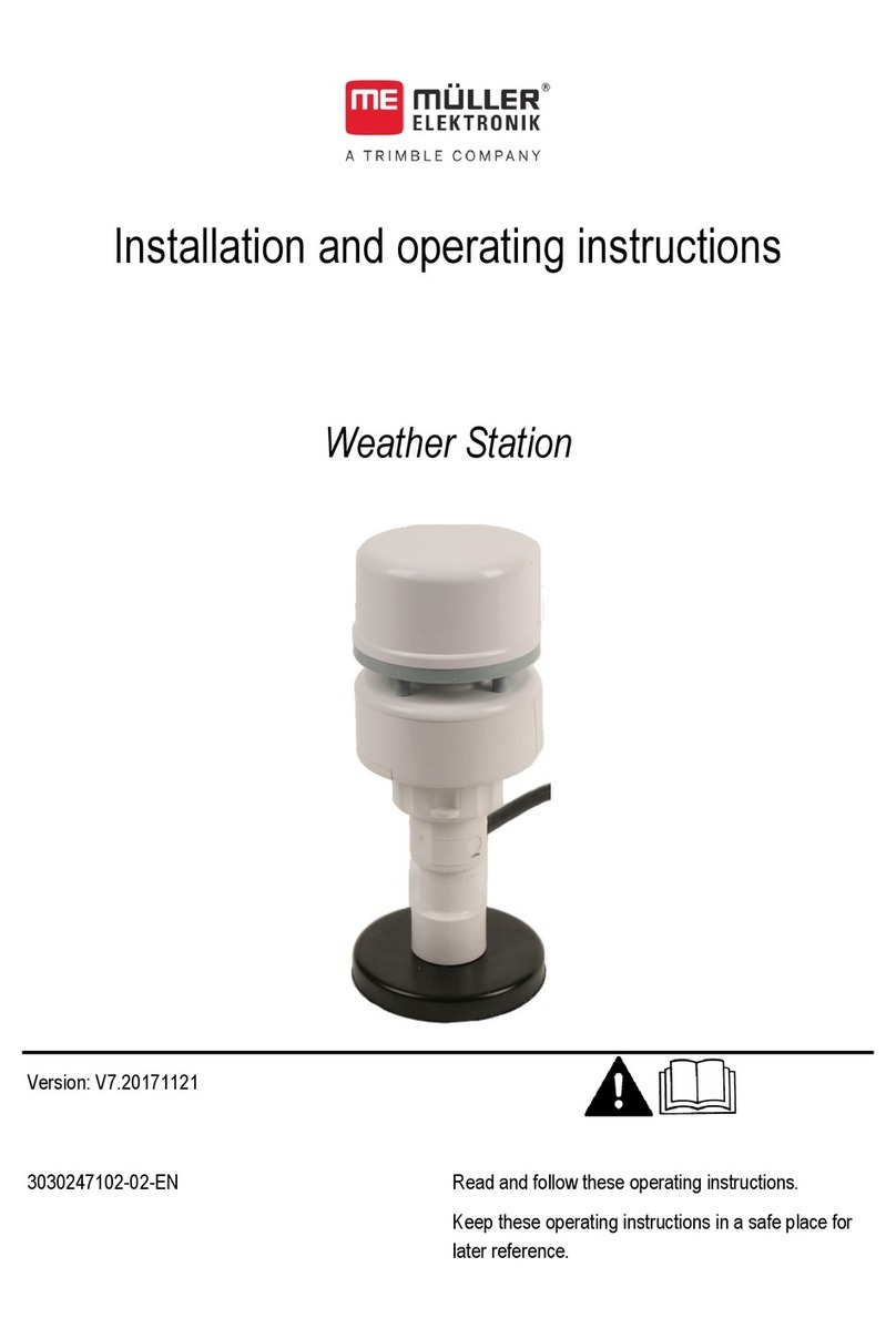 Muller Elektronik Weather Station Installation and operating instructions
