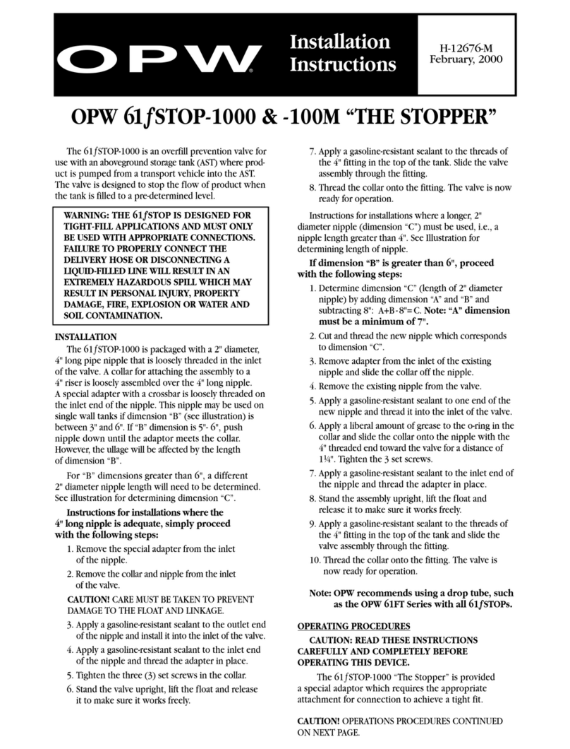 OPW 61fSTOP-1000 installation instructions