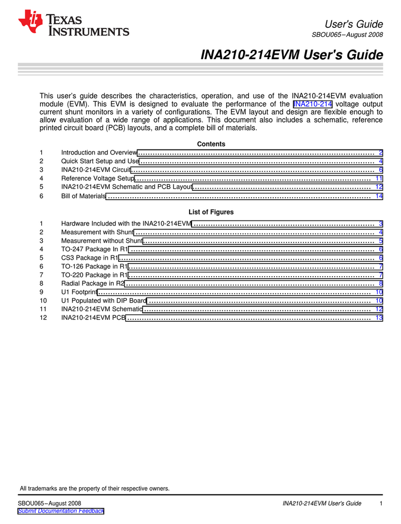 Texas Instruments NA210-214EVM User manual Texas Instruments NA210-214EVM User manual