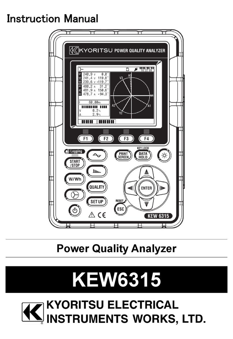 Kyoritsu Electrical Instruments Works, Ltd. KEW6315 instruction manual